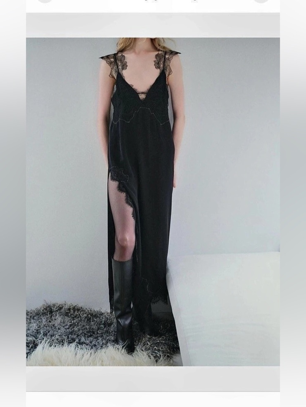 Zara Black Lace Maxi Dress